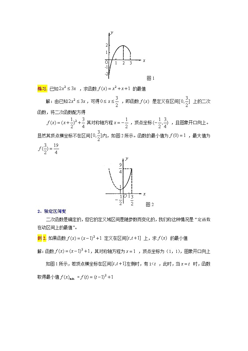 高中数学二次函数在闭区间上的最值难点汇总练习—大盘点第2页