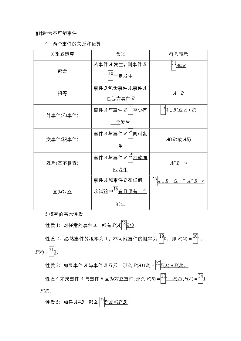 高考数学科学创新复习方案提升版第61讲事件与概率学案(Word版附解析)第2页