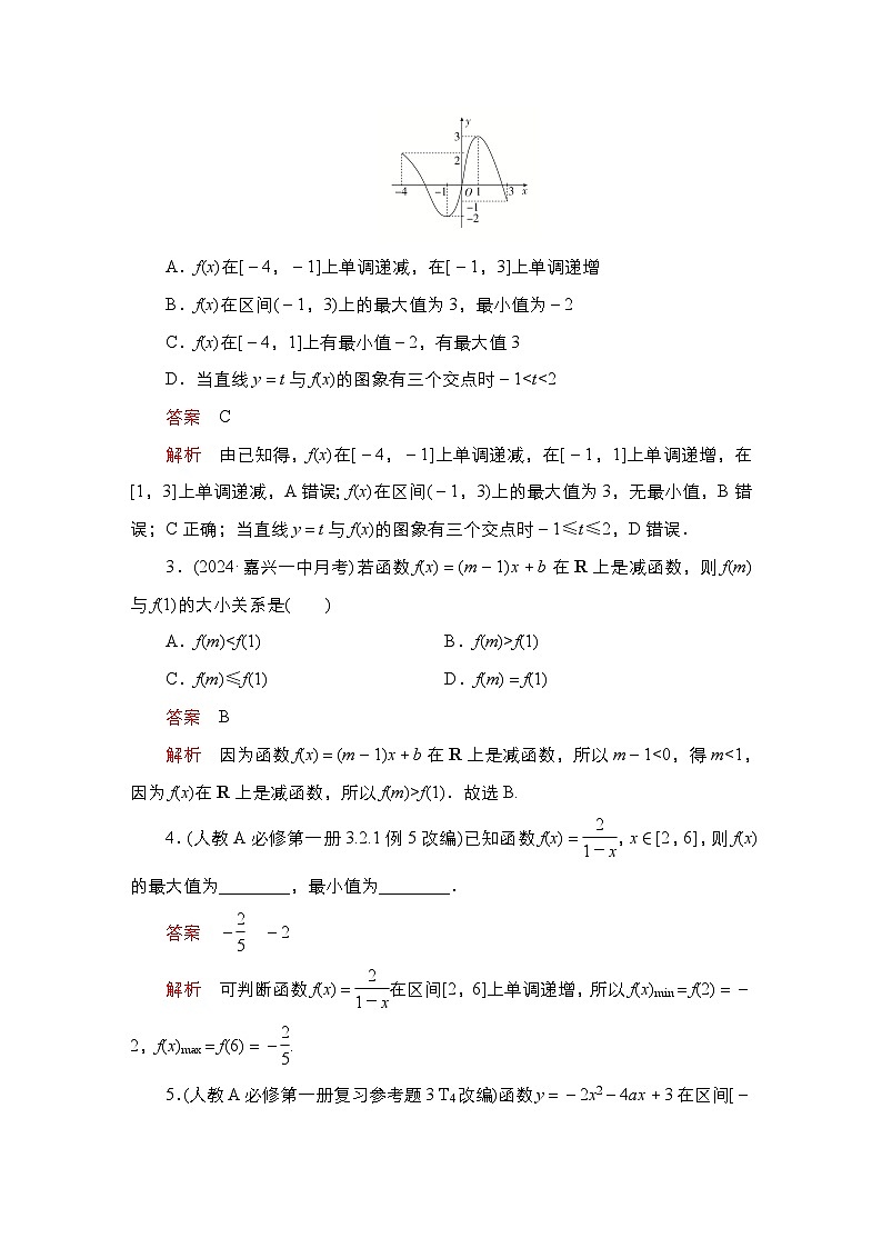 高考数学科学创新复习方案提升版第8讲函数的单调性与最值学案(Word版附解析)第3页