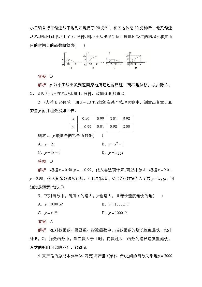 高考数学科学创新复习方案提升版第15讲函数模型的应用学案(Word版附解析)第2页