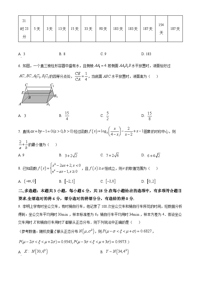 湖北省腾云联盟2024-2025学年高三上学期8月联考数学试题(Word版附解析)02