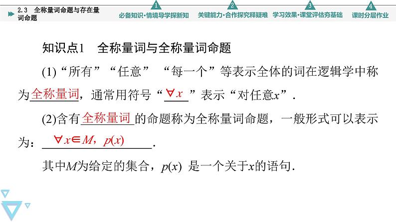 苏教版高中数学必修第一册2.3全称量词命题与存在量词命题【授课课件】06
