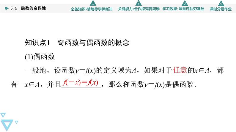 苏教版高中数学必修第一册5.4函数的奇偶性【授课课件】第5页
