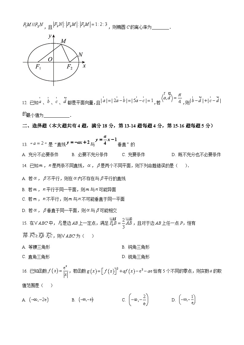 上海市松江二中2025屆高三上學(xué)期開學(xué)考試數(shù)學(xué)試卷（原卷版）第2頁