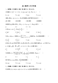 湖北省黄冈市黄梅县黄梅县育才高级中学2024-2025学年高三上学期9月月考数学试题
