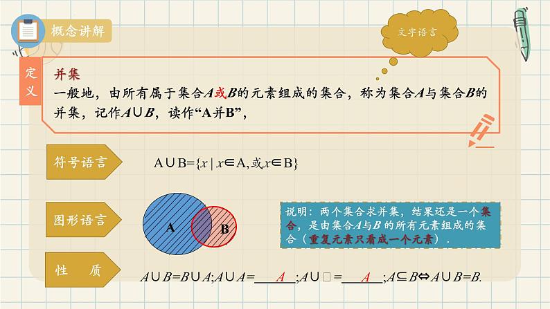 1.3 集合的基本运算(第二课时 并集、交集)-2024-2025学年高一数学同步教材精品课件(人教A版2019必修第一册)07