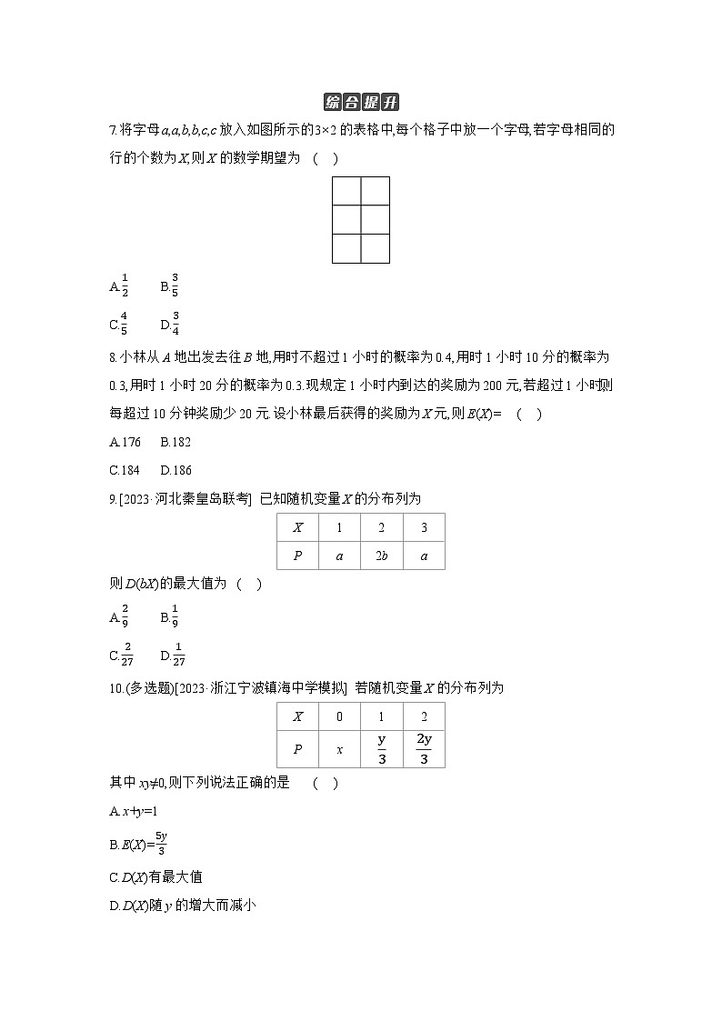 08 第64讲 离散型随机变量的分布列、数字特征 【正文】作业 高考数学二轮复习练习第2页