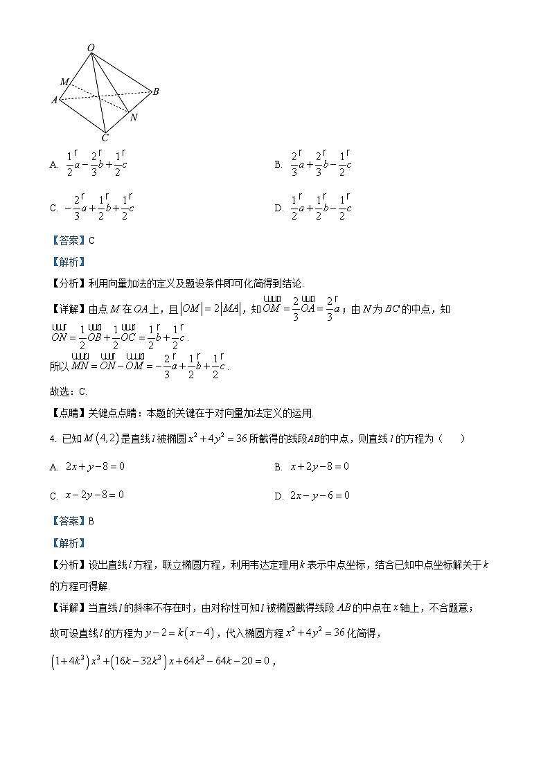 山东省滨州市北镇中学2024-2025学年高二上学期第二次考试9月月考数学试题word版含解析第2页