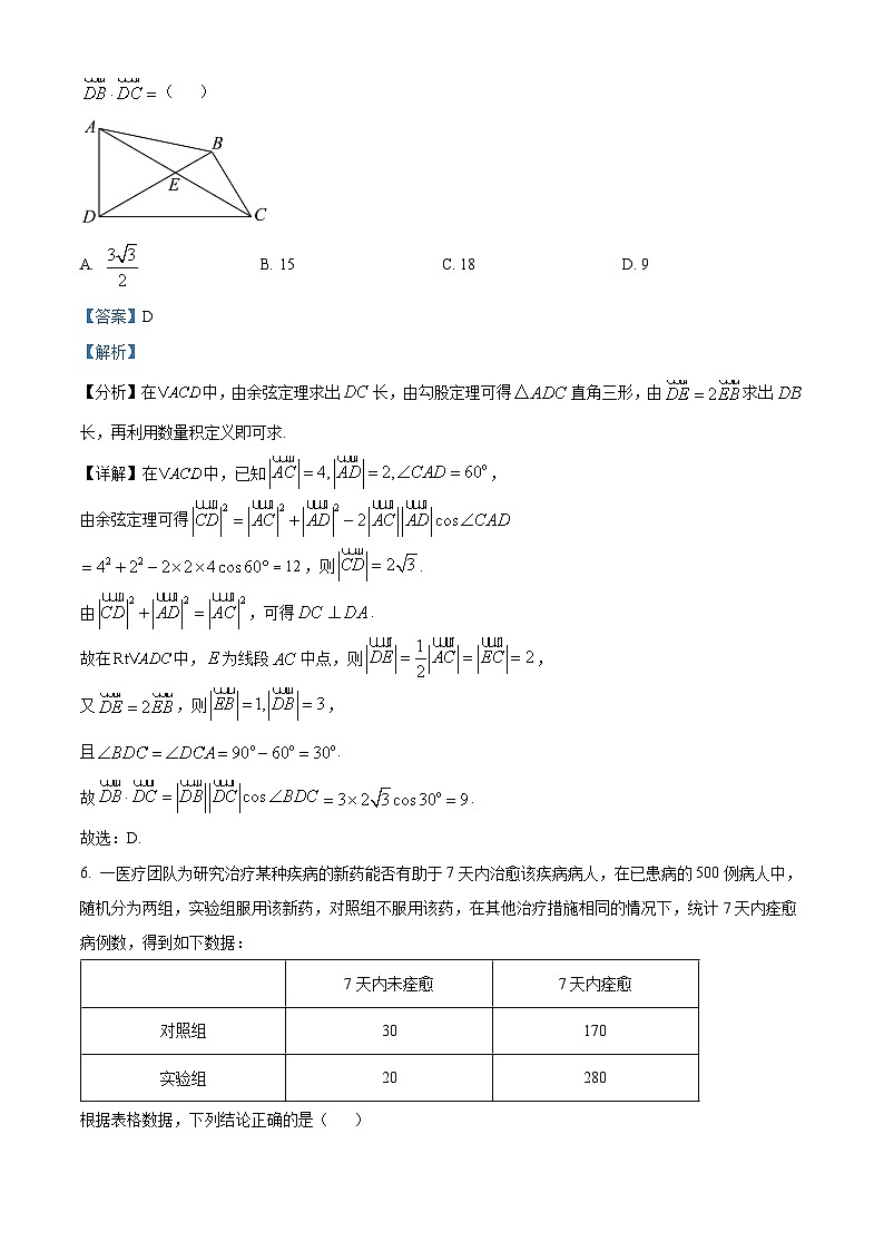 重慶市西南大學(xué)附屬中學(xué)2023屆高三下學(xué)期名校聯(lián)盟診斷性測試數(shù)學(xué)試題 Word版含解析第3頁