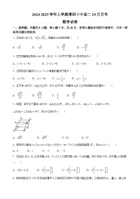 福建省莆田第十中学2024-2025学年高二上学期10月月考数学试卷(无答案)