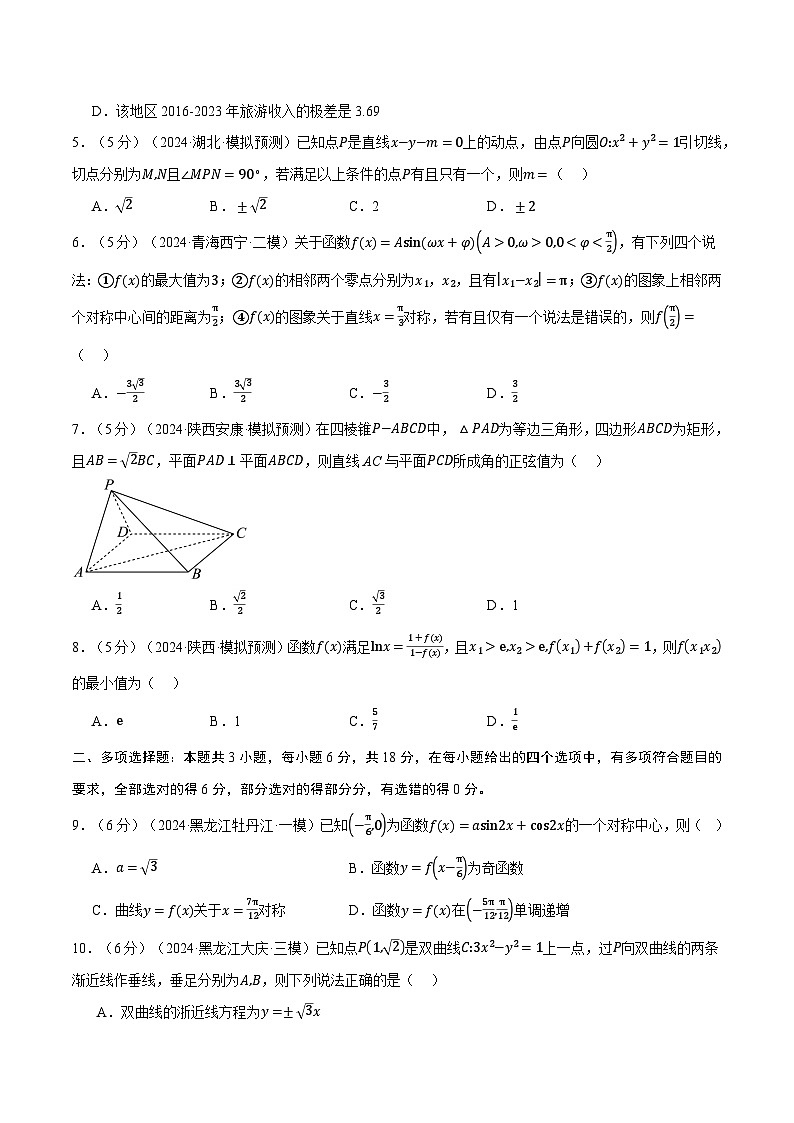 2025年高考数学全真模拟卷04(新高考专用)(含答案) 2025年高考数学一轮复习专练(新高考专用)02