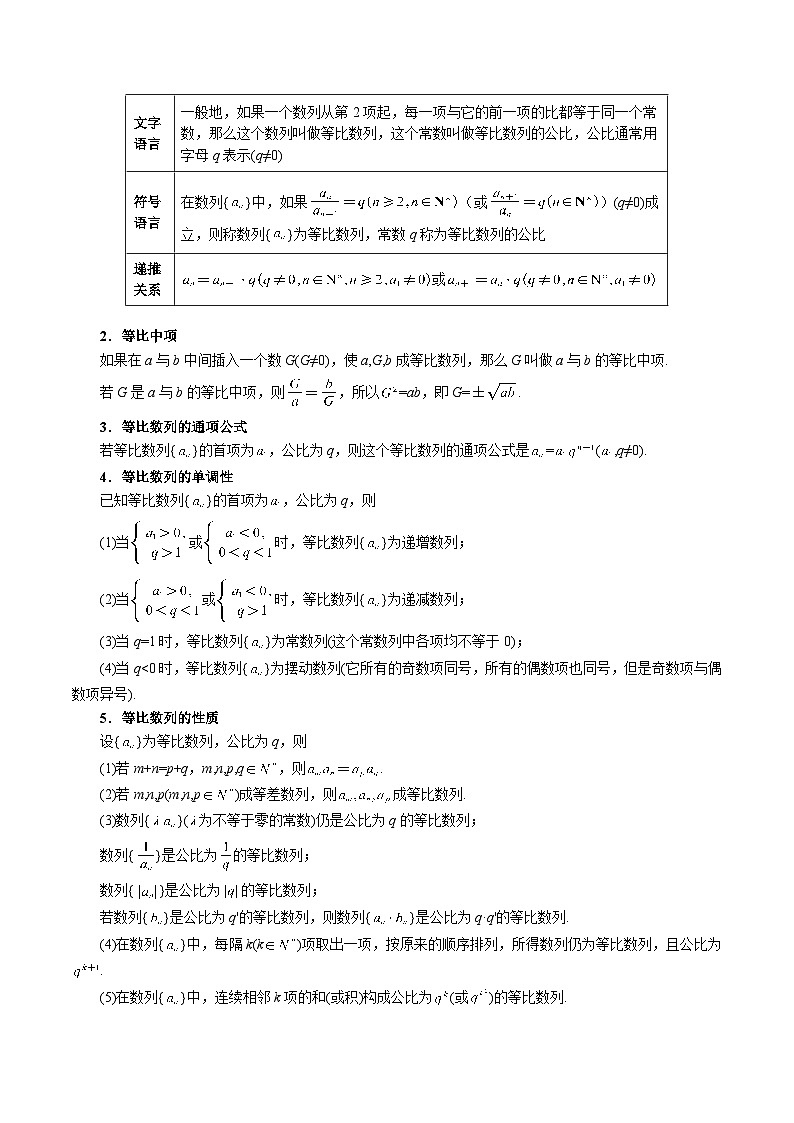 专题6.3 等比数列及其前n项和(举一反三)(新高考专用)(含答案) 2025年高考数学一轮复习专练(新高考专用)02