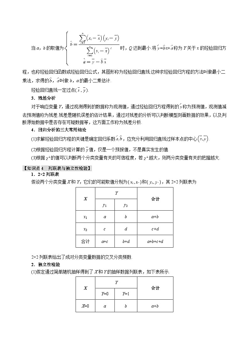 专题9.3 成对数据的统计分析(举一反三)(新高考专用)(学生版) 2025年高考数学一轮复习专练(新高考专用)第3页