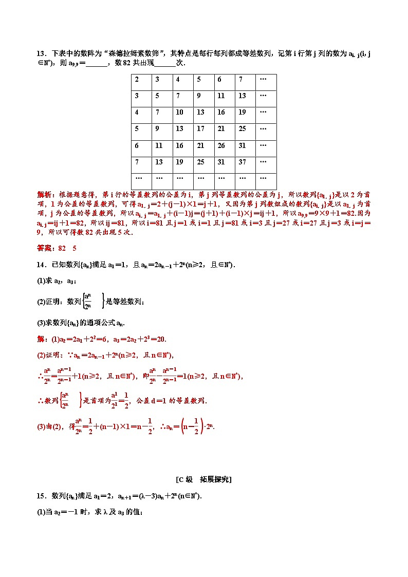 人教A版高中数学选择性必修第二册分层练习4.2《等差数列》(教师版)第3页