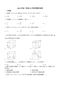 海南省海口市某校2024-2025学年高二上学期10月月考数学试题