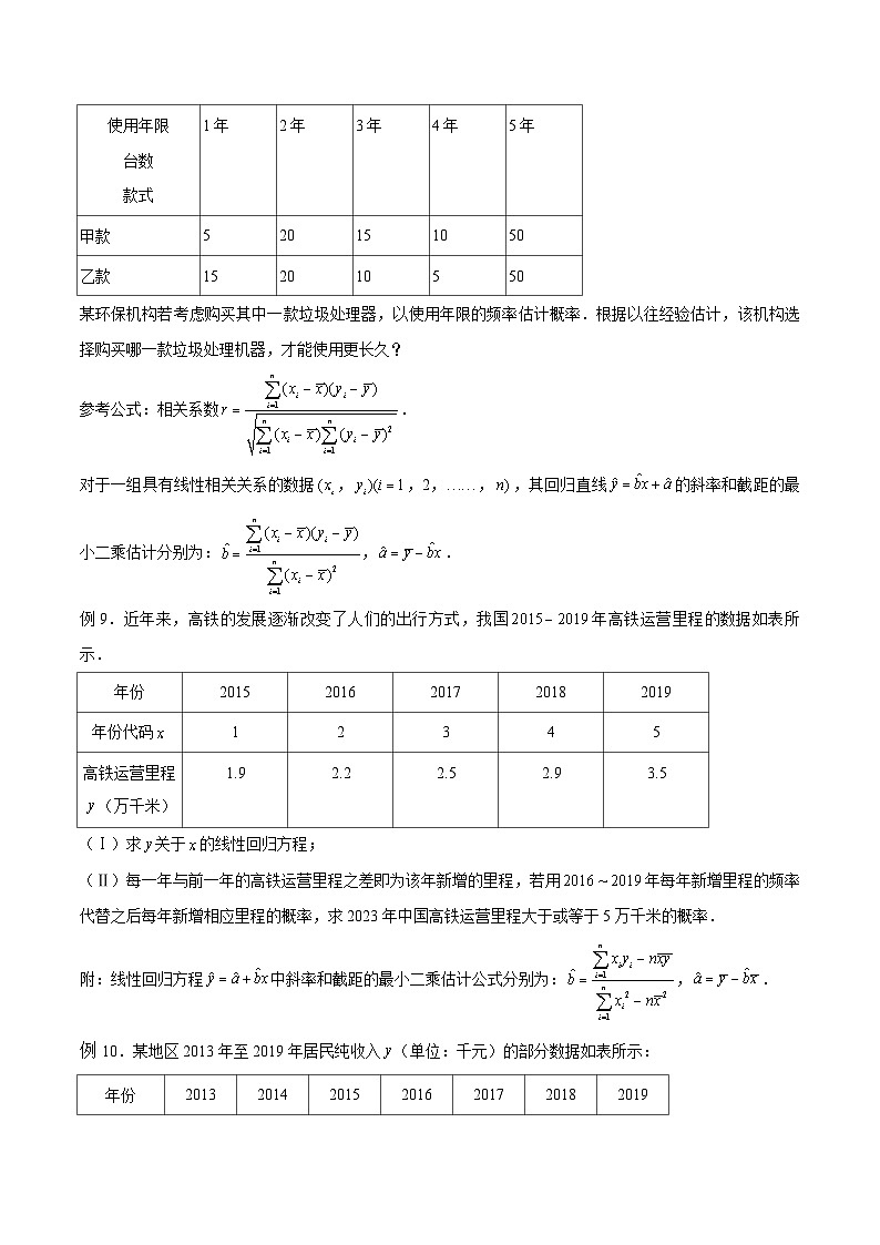 新高考数学概率统计分章节特训专题01线性回归方程专题练习(原卷版+解析)第3页