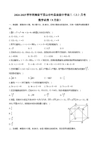 2024-2025学年河南省平顶山市叶县高级中学高二（上）月考数学试卷（9月份）（含答案）