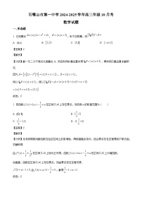 宁夏回族自治区石嘴山市第一中学2024-2025学年高三上学期10月月考数学试题（解析版）