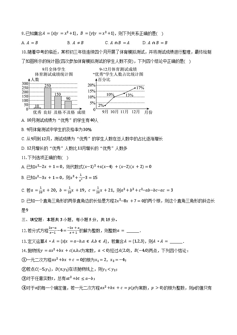 2024-2025学年湖北省孝感第一高级中学高一(上)入学数学试卷(含答案)第2页