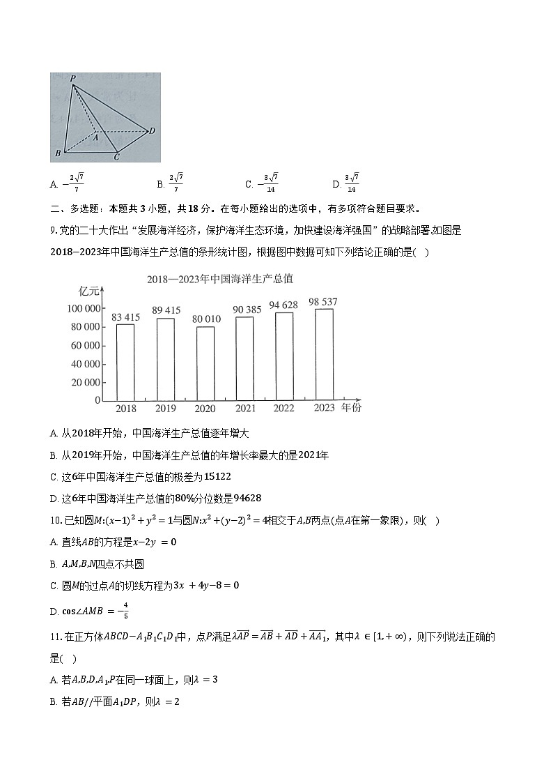 2024-2025学年湖南省“名校大联考”高二上学期10月月考数学试题(含答案)02