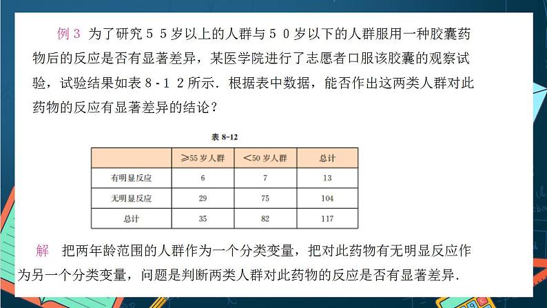 沪教版(2020)高中数学选择性必修第二册8.3 《独立性检验的具体应用》(第2课时)(教学课件)第7页