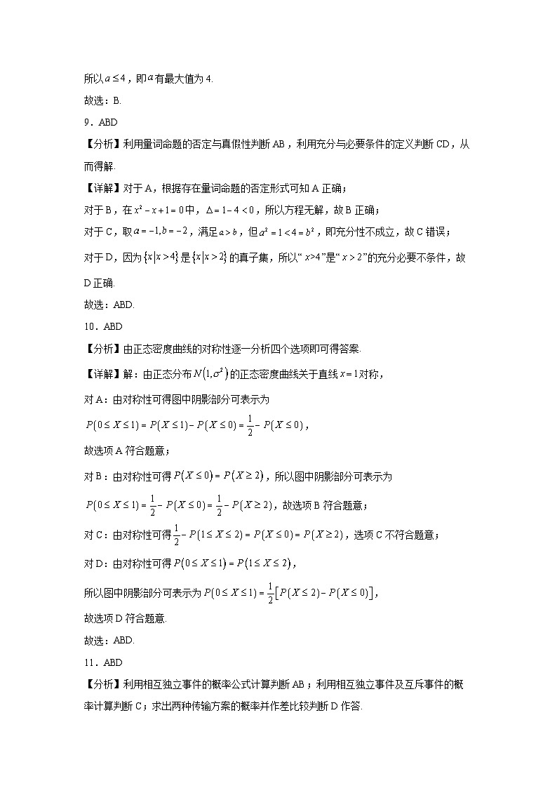 高二下學(xué)期期中考試數(shù)學(xué) 答案第3頁(yè)