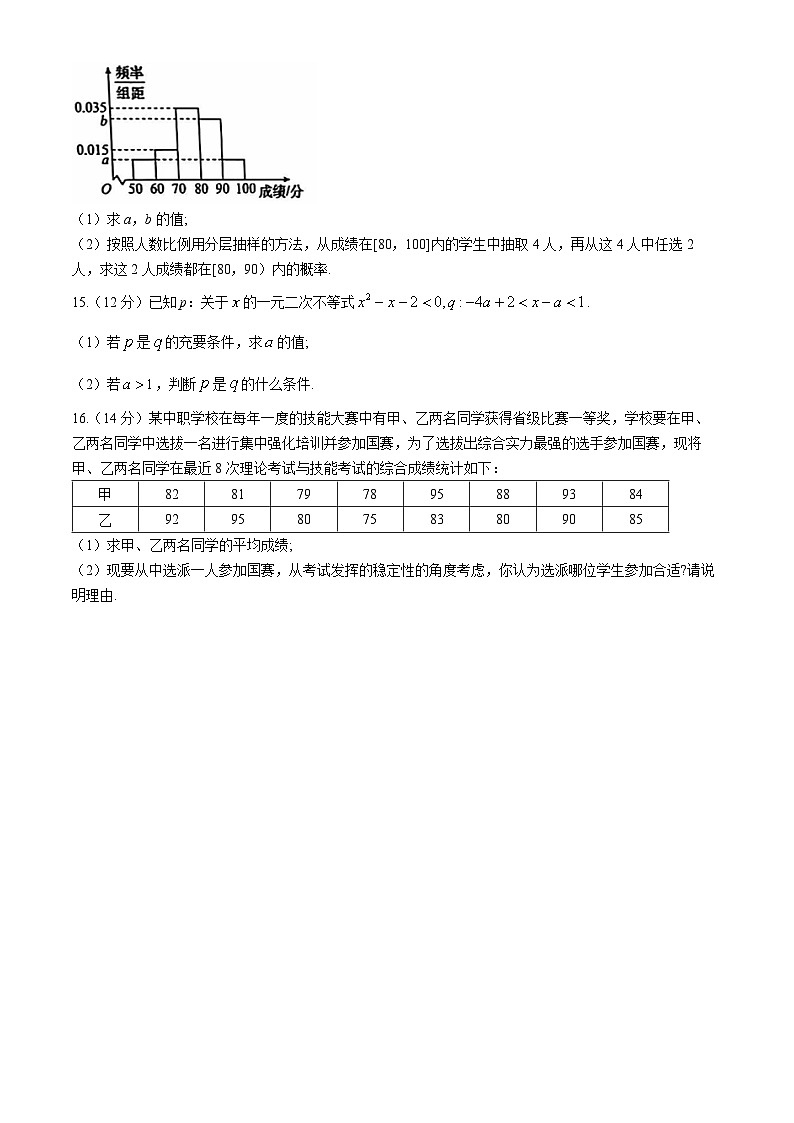 安徽省江淮十校2024-2025学年高二上学期10月大联考数学试题03
