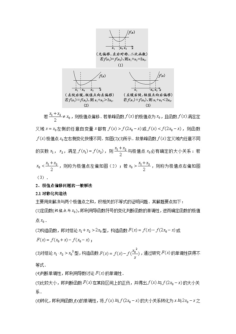 专题10 利用导函数研究函数的极值点偏移问题 (典型题型归类训练) (解析版)第2页