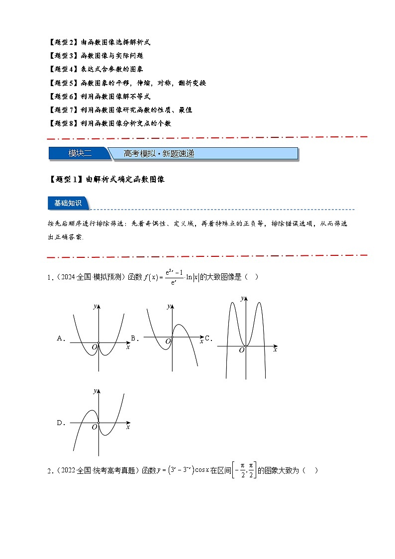 热点专题 2.6 函数与图像(原卷版)【8类题型】第2页