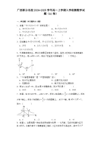 广西部分名校2024−2025学年高一上学期入学检测 数学试题(A1卷)(含解析)