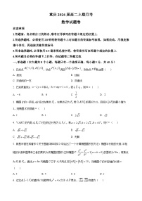 重庆市2024-2025学年高二上学期10月月考数学试题