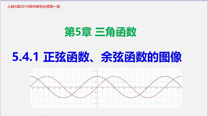 最新新人教版高中数学必修第一册5.4.1 正弦函数、余弦函数的图象(课件)01