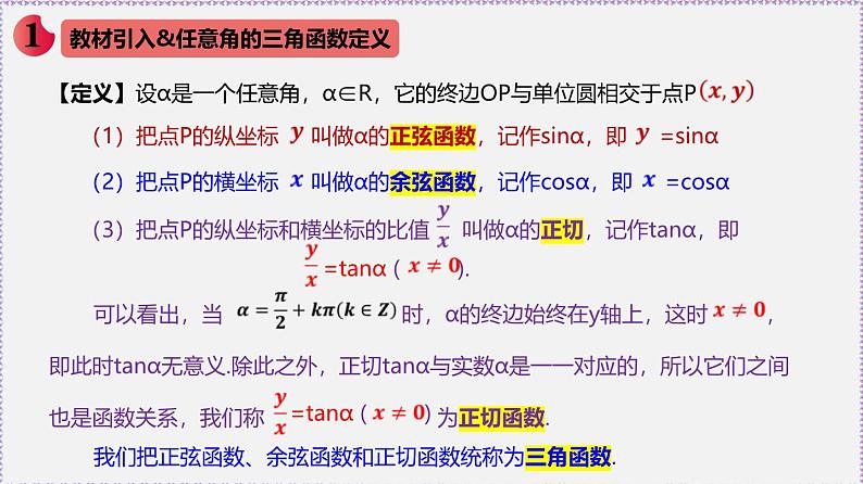 新人教版高中数学必修第一册5.2.1三角函数的概念(课件)第4页
