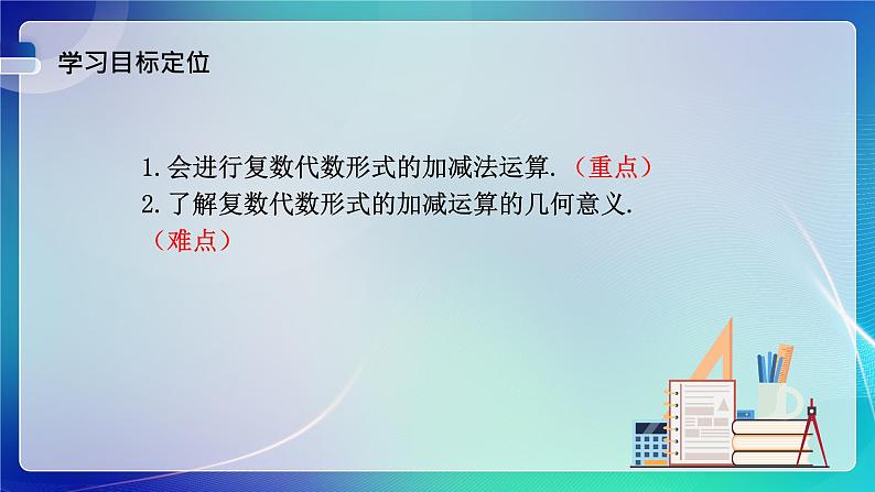 人教B版(2019)高中数学必修第四册10.2.1复数的加法与减法 课件03