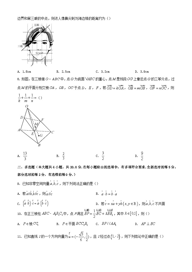 安徽省合肥市2023_2024学年高二数学上学期9月月考试题含解析02
