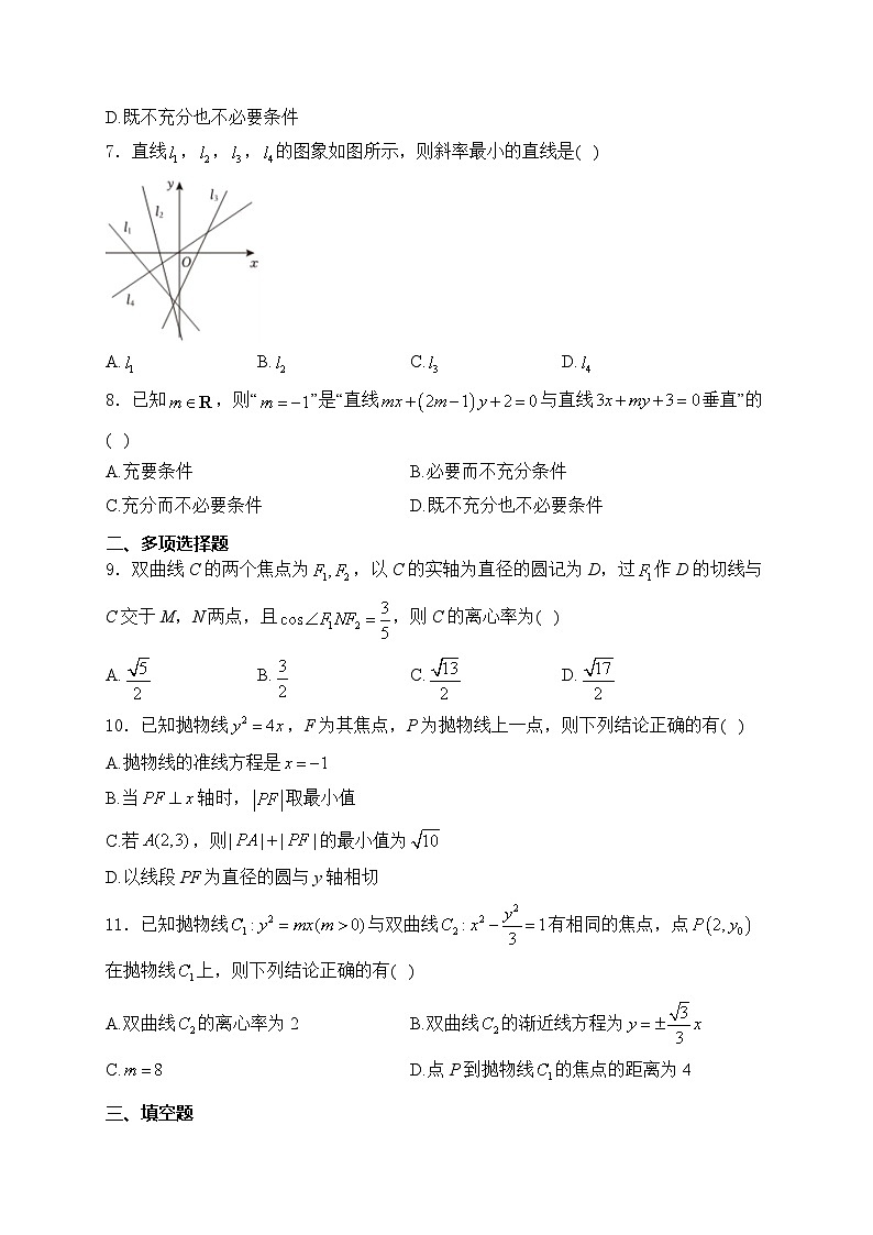 2025届高中数学一轮复习专题练 平面解 析几何第2页