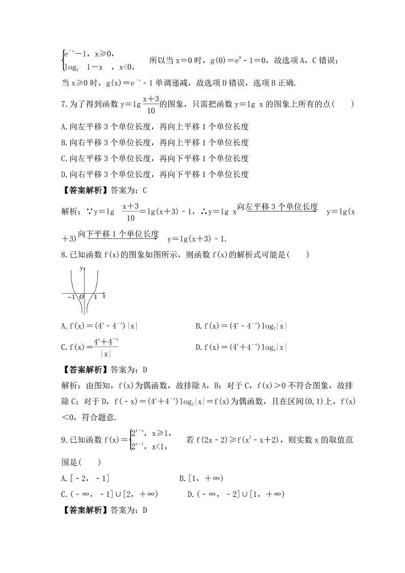新高考数学考前考点冲刺精练卷12《函数的图象》(教师版)第3页