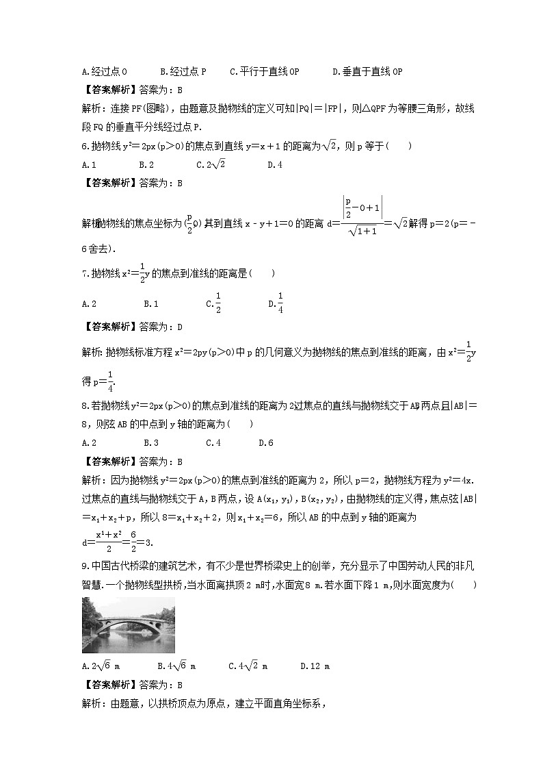 新高考数学考前考点冲刺精练卷49《抛物线》(教师版)第2页