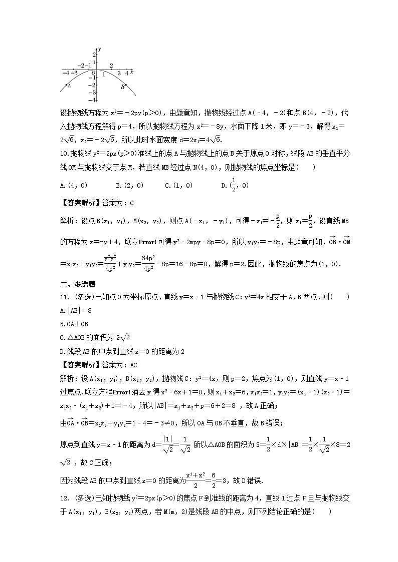 新高考数学考前考点冲刺精练卷49《抛物线》(教师版)第3页
