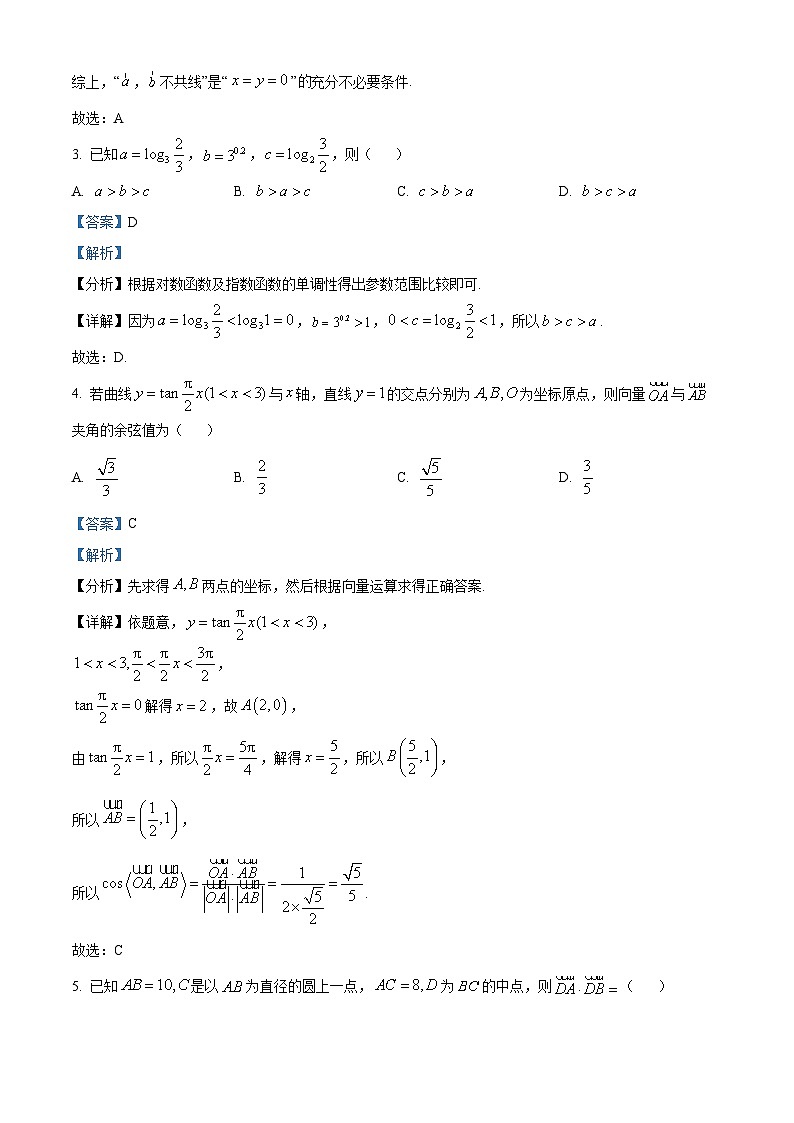 河南省许平汝名校2024-2025学年高三上学期10月期中数学试卷(Word版附解析)02