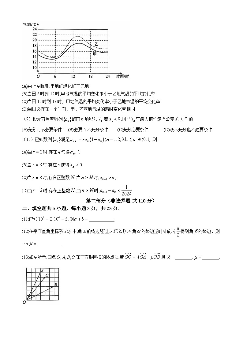 北京市海淀区2024-2025学年高三上学期期中练习数学试题(无答案)第2页