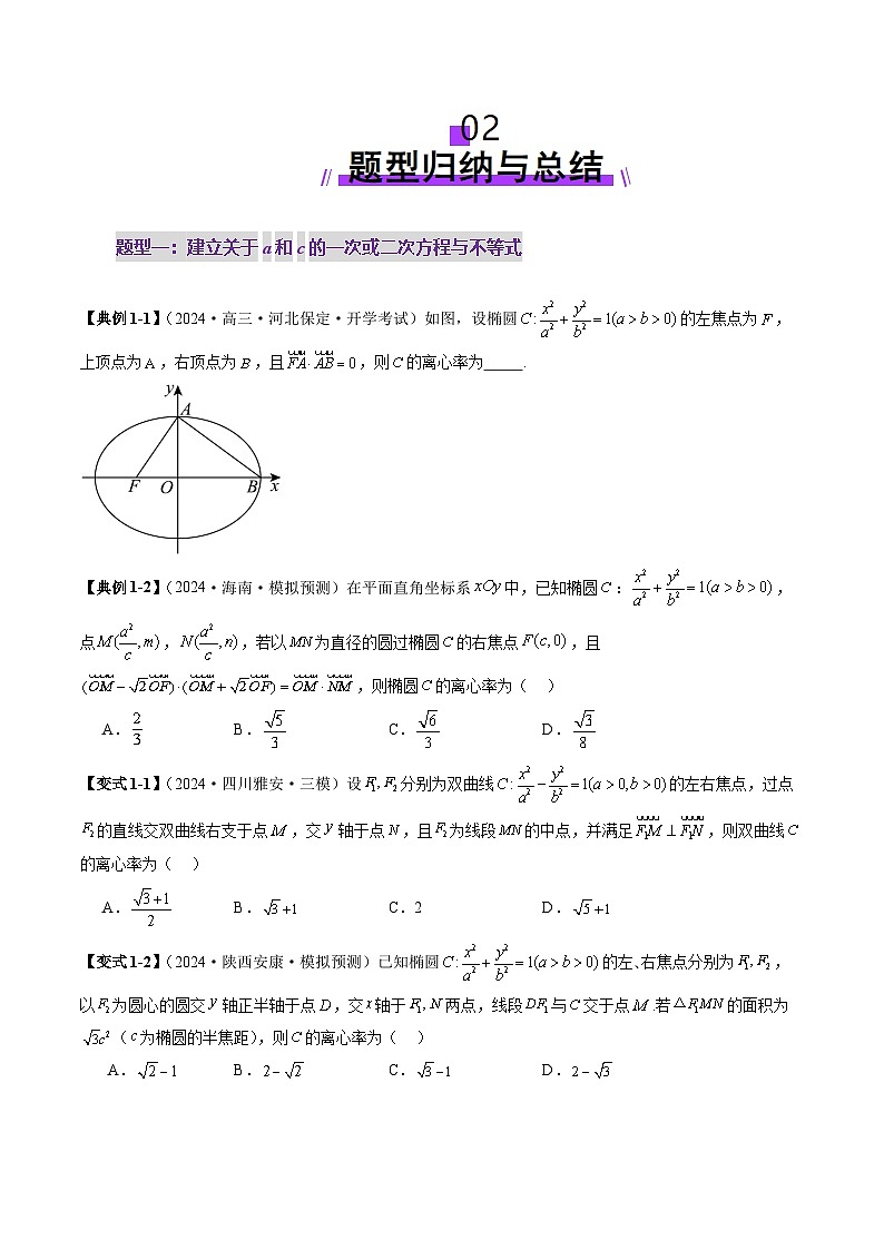 重难点突破04 轻松搞定圆锥曲线离心率二十大模型(二十大题型)-2025年高考数学一轮复习讲练测(新教材新高考)03