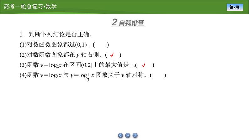 2025届高中数学一轮复习课件:第三章 第6讲对数函数(共64张PPT)第8页