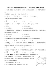 湖南省衡阳市2024-2025学年高二上学期第一次月考数学试卷（Word版附解析）