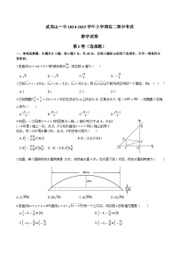 福建省武夷山第一中学2024-2025学年高二上学期期中考试数学试卷