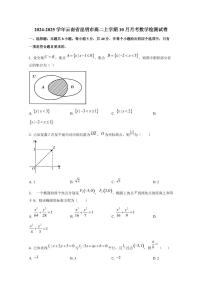 2024-2025学年云南省昆明市高二上学期10月月考数学检测试卷（含解析）