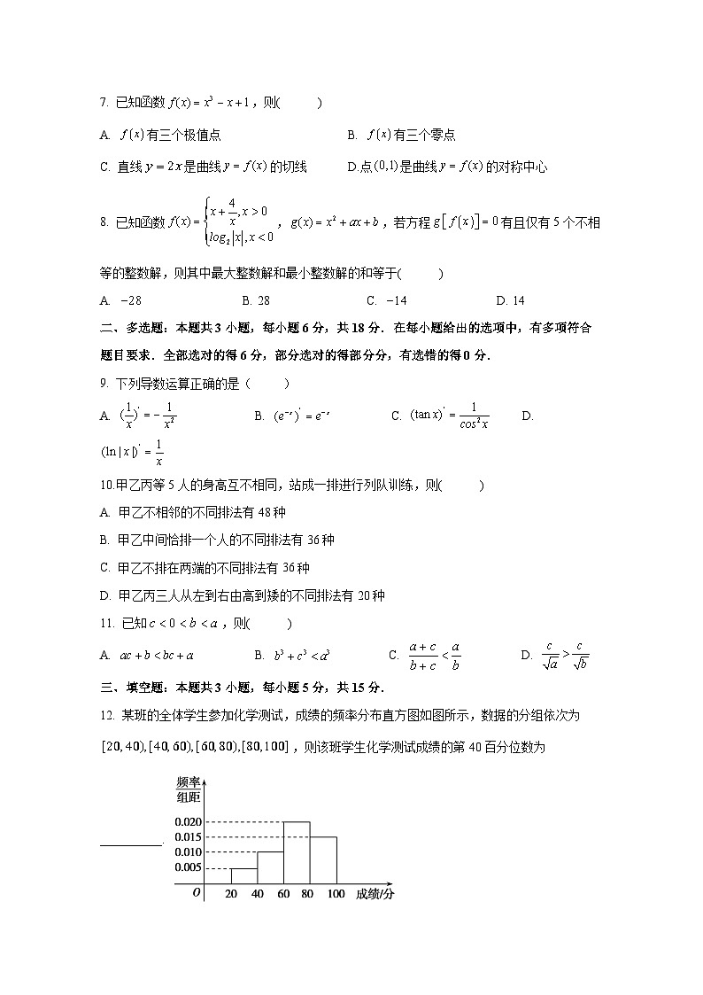 2024-2025学年陕西省西安市高三上学期10月月考数学检测试题(含解析)第2页
