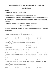 陕西省咸阳市实验中学2024-2025学年高二上学期第二次质量检测(11月)数学试题