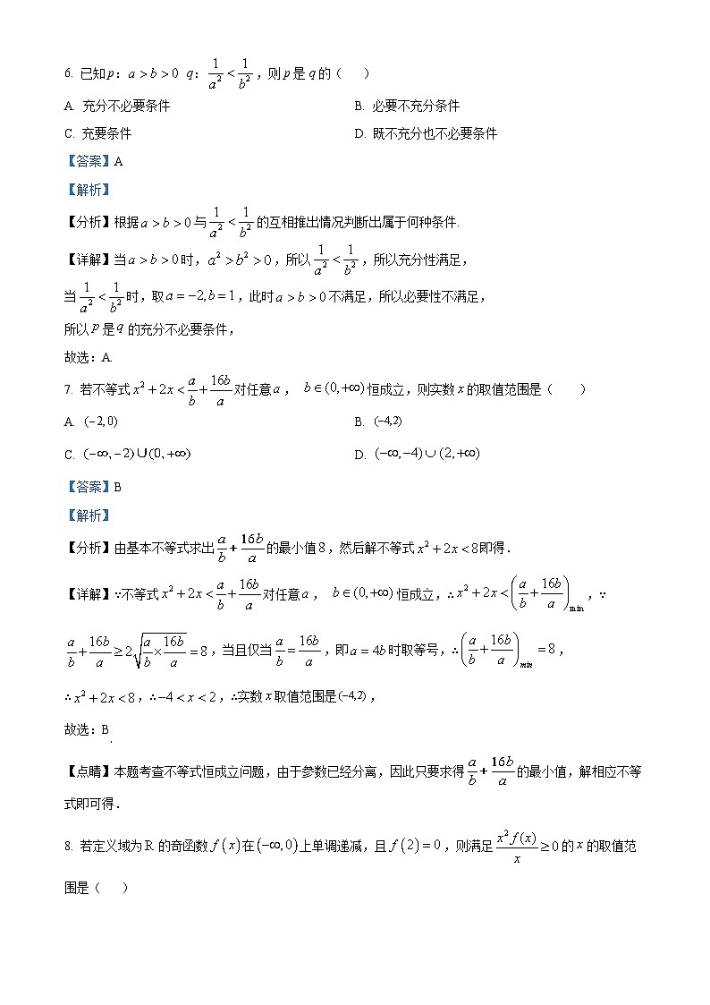 精品解析:陕西省洛南中学2024-2025学年高一上学期11月期中考试数学试题(解析版)第3页