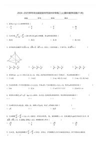 2024～2025学年河北保定定州市定州中学高二(上)期中数学试卷(11月)[原题+解析]